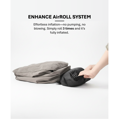 AirRoll Kids Travel Footrest - Fully inflated in just 3 rolls